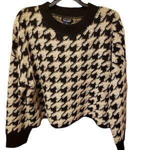 Max Edition Boxy Houndstooth Knit Sweater